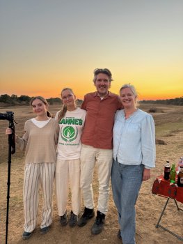 Samen tijdens evening safari drive in South Luangwa