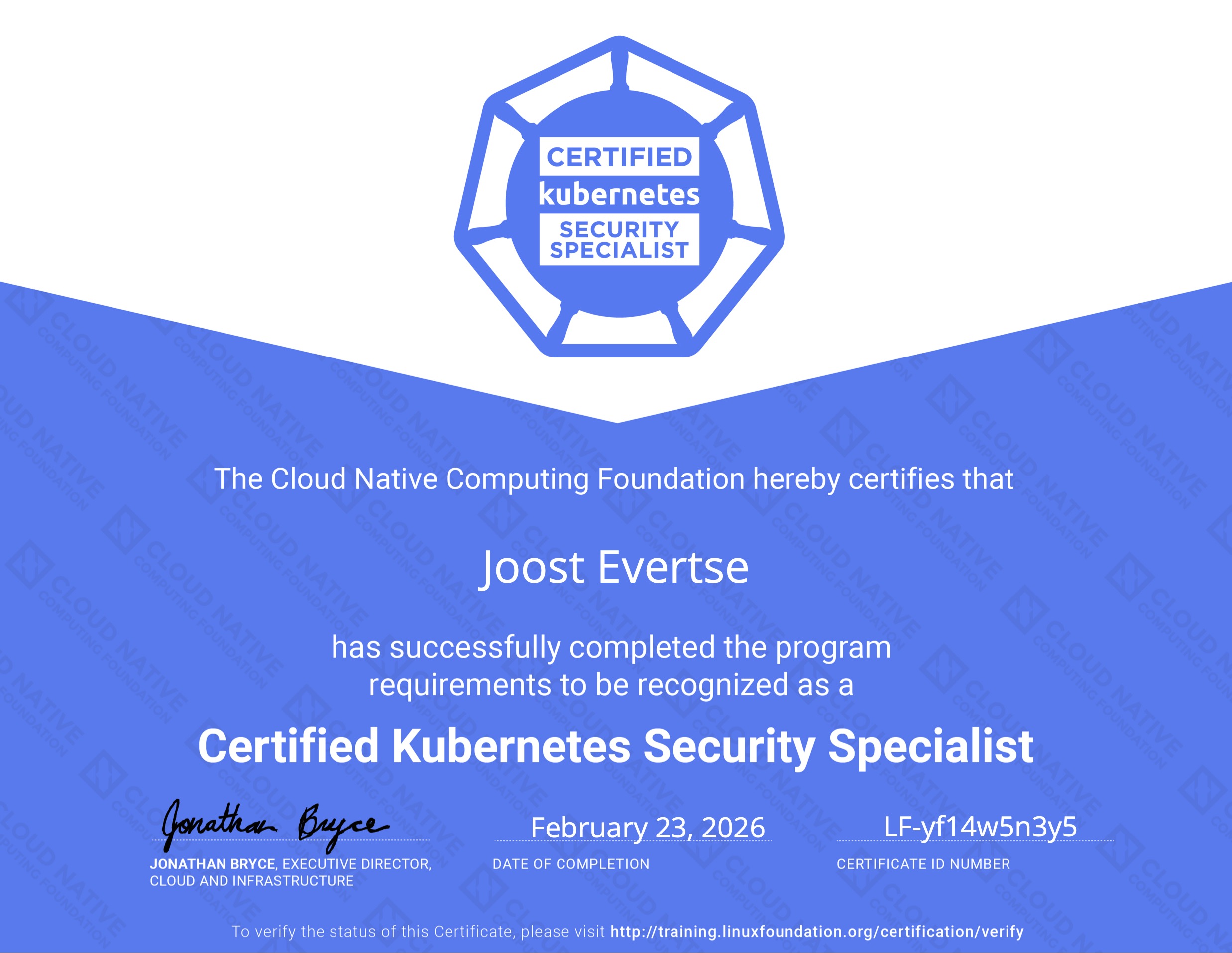 CKS gehaald - Kubestronaut compleet!